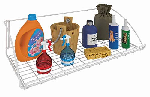 ClosetMaid 8279 24-Inch Wide Laundry Utility Hanger Shelf , White & 3-Tier Hanging Wall Mounted Metal Rack for Spices, Shelf Storage, Pantry Organization, Laundry, Kitchen, Bathroom, White, 8022