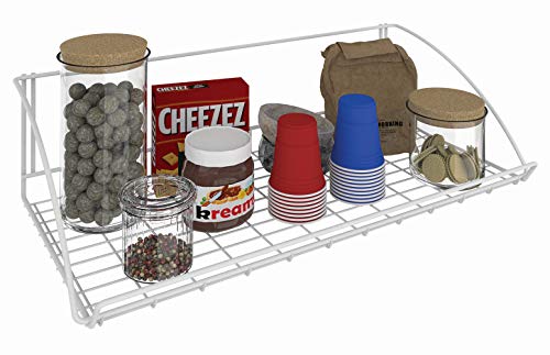 ClosetMaid 8279 24-Inch Wide Laundry Utility Hanger Shelf , White & 3-Tier Hanging Wall Mounted Metal Rack for Spices, Shelf Storage, Pantry Organization, Laundry, Kitchen, Bathroom, White, 8022