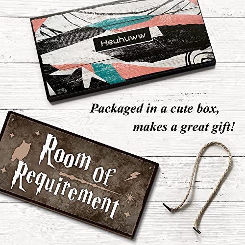 Room of Requirement Sign 6x12 Inch Room Decor,Bathroom Decor,Wizardry Door Wall Hanging Wood Plaque Magic Gift