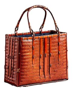 womens woven bamboo tote bag straw clutch bags big size straw bag satchel purses