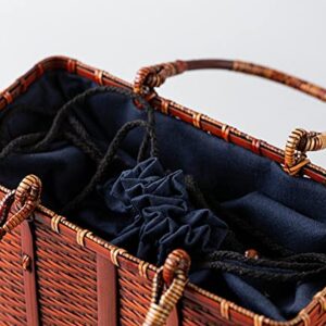 Womens Woven Bamboo Tote Bag Straw Clutch Bags Big Size Straw Bag Satchel Purses