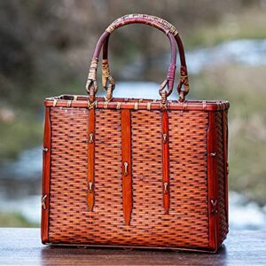 Womens Woven Bamboo Tote Bag Straw Clutch Bags Big Size Straw Bag Satchel Purses