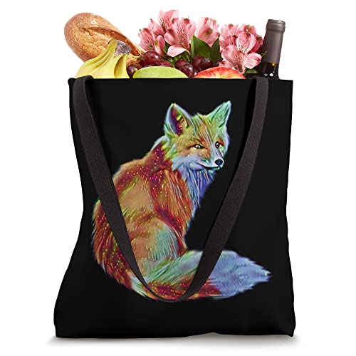 Fox Motif Tote Bag