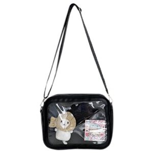 luxury pu ita bag crossbody women sweet bags cute transparent pocket japanese style shoulder purse purses for women shoulder bag hobo