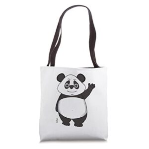 cute panda bear tote bag