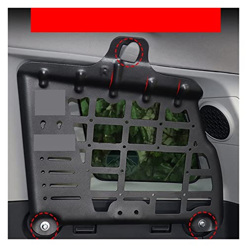ITAPEL Compatible with Toyota FJ Cruiser Storage Shelf Side Window Shelf Modification Storage Panel Car Rear Trunk Debris Rack Storage Accessories (Color : 1 Item with Horn)