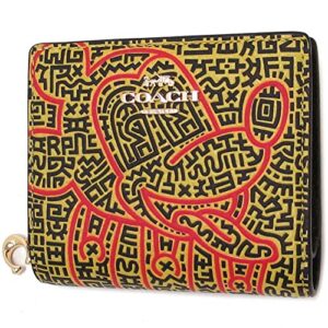 coach disney mickey mouse x keith haring leather snap wallet – #c7446