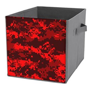 red camouflage collapsible storage bins basics folding fabric storage cubes organizer boxes with handles