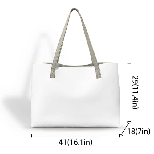 Rnyleeg Mushroom Bag Women's Leather Designer Handbags Tote Purses Shoulder Bags Top Handle Tote Bag White