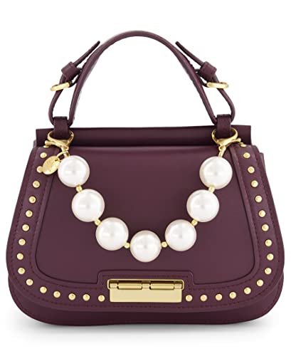 Zac Posen Chantalle Saddle Crossbody, Bordeaux