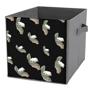 military california polar bear collapsible storage bins basics folding fabric storage cubes organizer boxes with handles