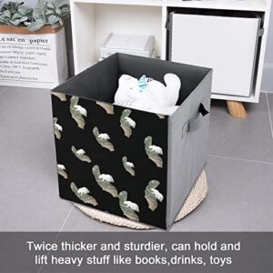 Military California Polar Bear Collapsible Storage Bins Basics Folding Fabric Storage Cubes Organizer Boxes with Handles