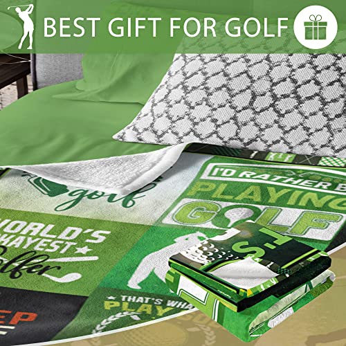 Golf Gifts for Men, Gifts for Golfers, Golf Gifts for Men Unique Throw Blanket 50" X 60", Golfing Gifts for Him, Birthday Father Thanksgiving Day Gifts for Golfers, Golf Gift for Sports Lover