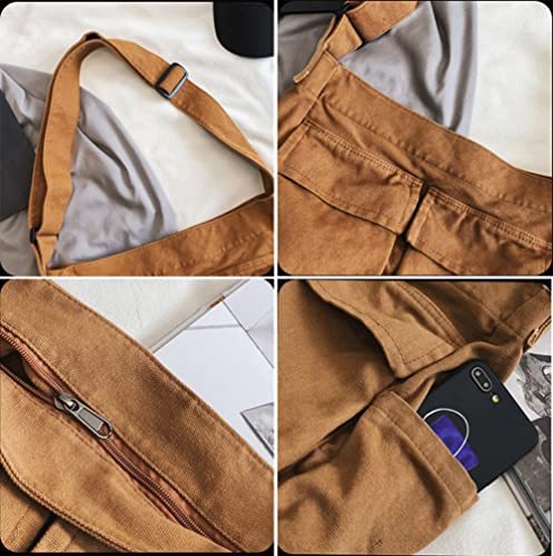 Hobo Bag Women Canvas Messenger Bag Large Satchel Bag College Bag Crossbody Bag Shoulder Tote Handbag 2023