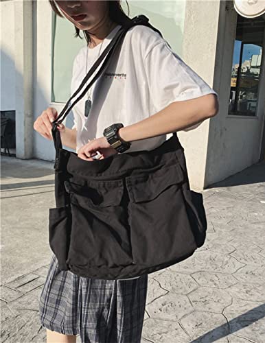 Hobo Bag Women Canvas Messenger Bag Large Satchel Bag College Bag Crossbody Bag Shoulder Tote Handbag 2023