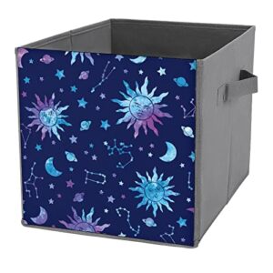 space galaxy constellation collapsible storage bins basics folding fabric storage cubes organizer boxes with handles