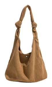 womens tote bag shoulder bag corduroy messenger bag handbags chic hobo bag purses for women school shopping travel