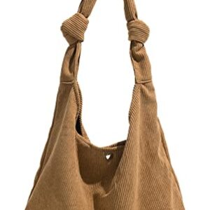 Womens Tote Bag Shoulder Bag Corduroy Messenger Bag Handbags Chic Hobo Bag Purses for Women School Shopping Travel