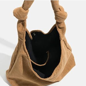 Womens Tote Bag Shoulder Bag Corduroy Messenger Bag Handbags Chic Hobo Bag Purses for Women School Shopping Travel