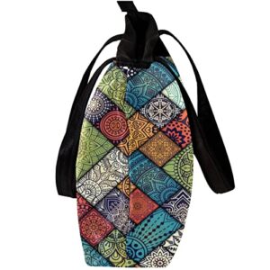 TBOUOBT Handbags for Women Fashion Tote Bags Shoulder Bag Satchel Bags, Ethnic Moroccan Pattern Vintage Mandala