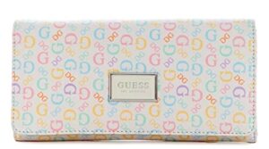 guess women’s rainbow logo organizer wallet clutch bag