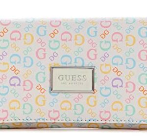 GUESS Women's Rainbow Logo Organizer Wallet Clutch Bag