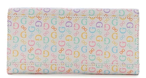 GUESS Women's Rainbow Logo Organizer Wallet Clutch Bag