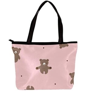 tbouobt handbags for women fashion tote bags shoulder bag satchel bags, bear animal cartoon