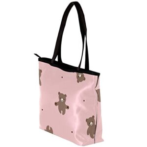 TBOUOBT Handbags for Women Fashion Tote Bags Shoulder Bag Satchel Bags, bear animal cartoon