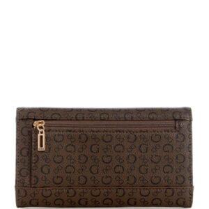 GUESS Factory Women's Ellison Slim Clutch Brown Wallet