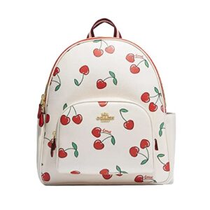 coach women’s court backpack (cherry – chalk multi)