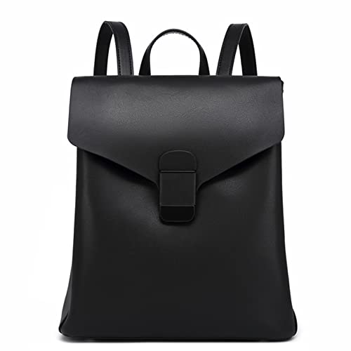 Kseymeir Women Fashion Backpack Soft Leather Daypack Mini Shoulder Purse, Black