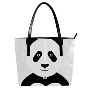 tote bag women satchel bag handbag stylish tote handbag for women hobo bag fashion crossbody bag, black and white animal panda