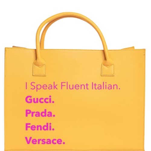 LA | TC Modern Vegan Tote - Fluent Italian (Lemon Yellow)