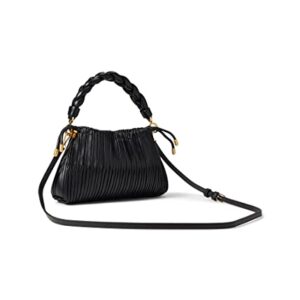 Kate Spade New York Meringue Pleated Smooth Nappa Leather Small Crossbody Black One Size