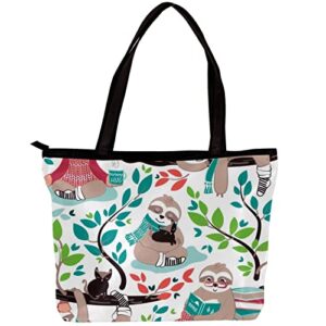 tbouobt handbags for women fashion tote bags shoulder bag satchel bags, winter cartoon animal sloth