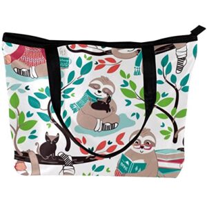 TBOUOBT Handbags for Women Fashion Tote Bags Shoulder Bag Satchel Bags, Winter Cartoon Animal Sloth