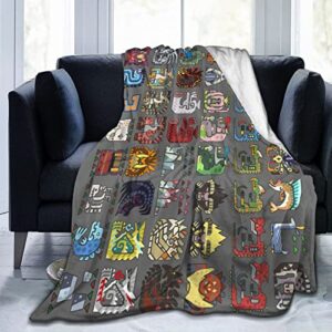 bungyewd throw blanket lightweight plush cozy soft air conditioner blankets for kid 50″x40″