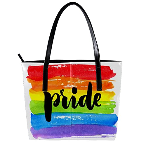 Tote Bag Women Satchel Bag Handbag Stylish Tote Handbag for Women Hobo Bag Fashion Crossbody Bag, Rainbow Stripes Flag Lgbt Pride