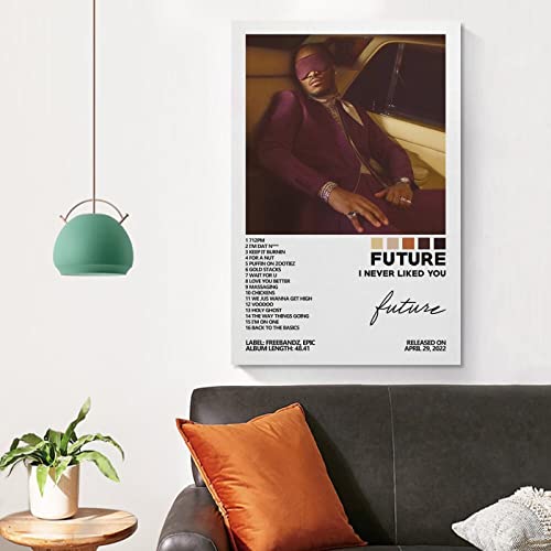 SHUKI Future Poster I Never Liked You Album Cover Poster for Bedroom Aesthetic Wall Decor Canvas Wall Art Gift 12x18inch(30x45cm)