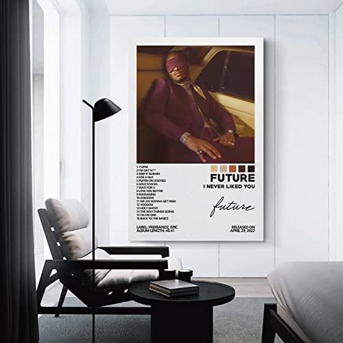 SHUKI Future Poster I Never Liked You Album Cover Poster for Bedroom Aesthetic Wall Decor Canvas Wall Art Gift 12x18inch(30x45cm)