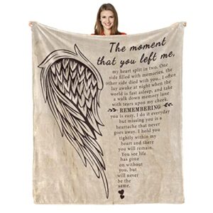 fdiodov bereavement gifts blanket 60”x 50” – memorial gift for loss of loved one – condolences, sympathy – best – memory father husband wife son sister throw