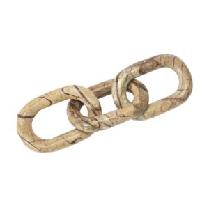 bloomingville marble, variegated tones decorative chain, forest brown