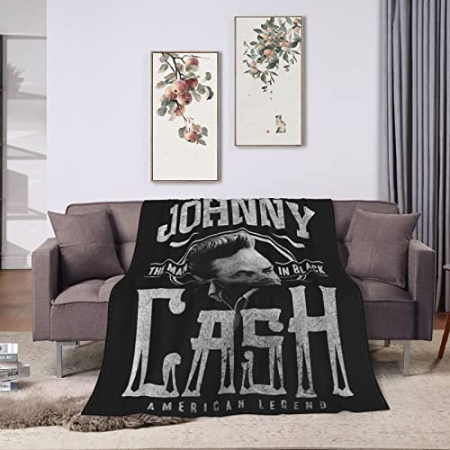 Flannel Fleece 50"x40" Couch Blanket Throw Blanket,3D Printing Johns ny Cash Blanket Soft Lightweight Durable Funny Home Decoration Warm Plush Blanket for Travel