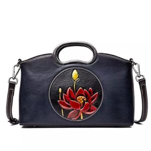 ZHUHW Retro Women's Bag Shopping Hand-Painted Handbag Casual Women's Shoulder Messenger Bag (Color : D, Size