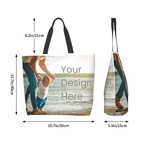 Custom tote bag for Man Women Design Your Own Gift Wishes Add Your Name Your Text Custom Tote Bag Custom Handbag Lightweight