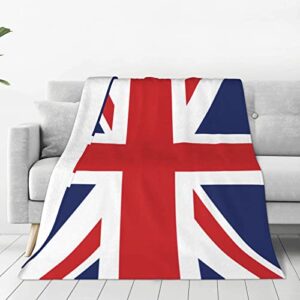 the union jack throw blanket, soft lightweight fleece throws for kids, men, women,warm microfiber fuzzy blanket for bed living room sofa couch 80″x60″