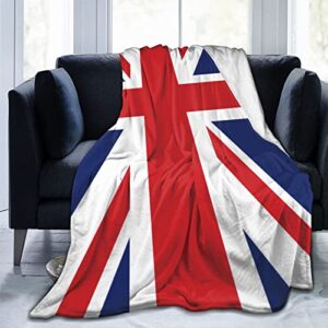 The Union Jack Throw Blanket, Soft Lightweight Fleece Throws for Kids, Men, Women,Warm Microfiber Fuzzy Blanket for Bed Living Room Sofa Couch 80"X60"