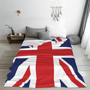 The Union Jack Throw Blanket, Soft Lightweight Fleece Throws for Kids, Men, Women,Warm Microfiber Fuzzy Blanket for Bed Living Room Sofa Couch 80"X60"