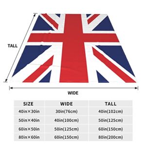 The Union Jack Throw Blanket, Soft Lightweight Fleece Throws for Kids, Men, Women,Warm Microfiber Fuzzy Blanket for Bed Living Room Sofa Couch 80"X60"